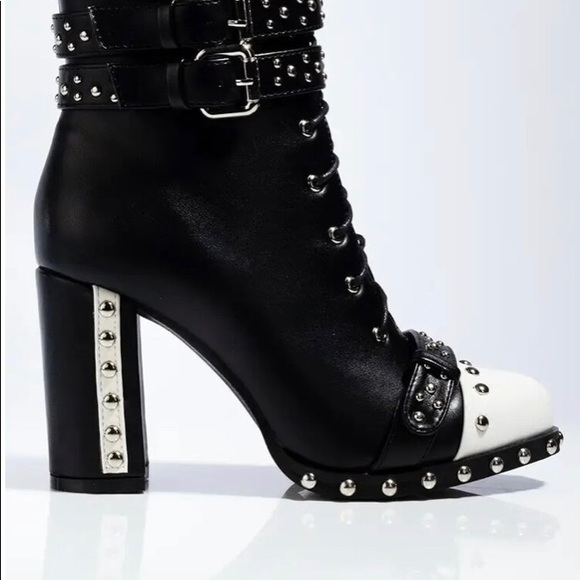 Azalea Wang Oreo Studded Boot - Picture 2 of 6